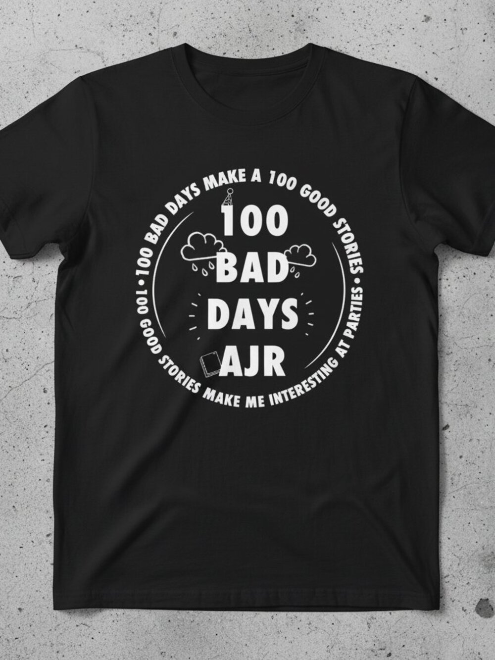 AJR 100 Bad Days Shirt – Funny Indie Pop Band Graphic Tee – Music Fan Unisex